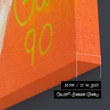 Roland Garros 1990 Tennis Player canvas print, canvas edge detail