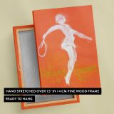 Roland Garros 1990 Tennis Player canvas print, front and back view