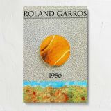 Roland Garros 1986 Tennis Ball canvas print, front view