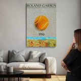 Roland Garros 1986 Tennis Ball canvas print, room display