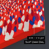 Roland Garros 1984 Tennis Court canvas print, canvas edge detail