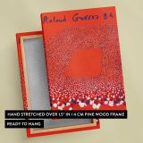Roland Garros 1984 Tennis Court canvas print, front and back view