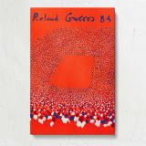 Roland Garros 1984 Tennis Court canvas print, front view