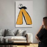 Woman in Wide Yellow Trousers canvas print, room display