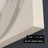 Classical Bust with Pixel Sunglasses canvas print, canvas edge detail