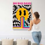No Bad Days Rainbow Smile canvas print, displayed on a wall