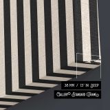 Striped Lips Black and White Optical Art canvas print, canvas edge detail