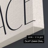 Peace Dove Black Silhouette canvas print, canvas edge detail
