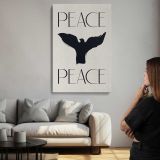 Peace Dove Black Silhouette canvas print, room display