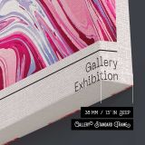 Love Pink Marble Swirls canvas print, canvas edge detail