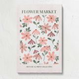 Flower Market Pink Botanical Pattern canvas print, front view