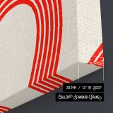Red Curves Better Than This Typography canvas print, canvas edge detail