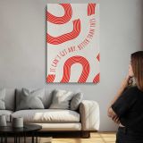 Red Curves Better Than This Typography canvas print, room display