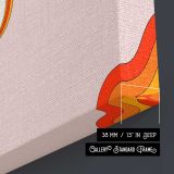 Girls Support Girls Floral Typography canvas print, canvas edge detail