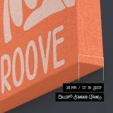 Time to Move On and Groove Orange Floral Quote canvas print, canvas edge detail