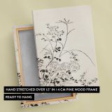 Autumn Flowers and Grasses canvas print, front and back view
