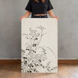 Autumn Flowers and Grasses canvas print, held for scale