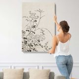 Autumn Flowers and Grasses canvas print, displayed on a wall