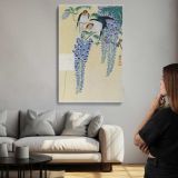 Swallows and Wisteria by Ohara Koson canvas print, room display