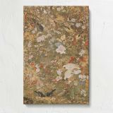 Myriad Birds Insects and Flowers canvas print, front view