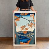 Maple Trees at Mama and Tekona Shrine canvas print, held for scale