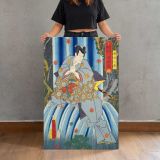 Japanese Magic Contest Scene canvas print, held for scale