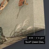 Mallard Ducks beside Pampas Grass by Ohara Koson canvas print, canvas edge detail