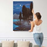 Lake Chuzenji by Moonlight by Hiroaki Takahashi canvas print, displayed on a wall