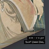 F Champenois Floral Art Nouveau Design by Alphonse Mucha canvas print, canvas edge detail
