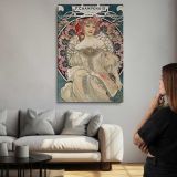 F Champenois Floral Art Nouveau Design by Alphonse Mucha canvas print, room display