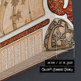 Zodiaque La Plume by Alphonse Mucha canvas print, canvas edge detail