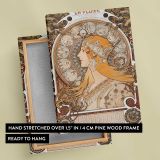 Zodiaque La Plume by Alphonse Mucha canvas print, front and back view