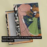 Jugend Floral Magazine Cover canvas print, front and back view