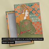 Jane from L'Estampe Moderne by Louis Rhead canvas print, front and back view