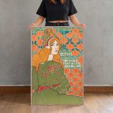 Jane from L'Estampe Moderne by Louis Rhead canvas print, held for scale