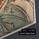 Monaco Monte Carlo by Alphonse Mucha canvas print, canvas edge detail