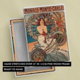 Monaco Monte Carlo by Alphonse Mucha canvas print, front and back view