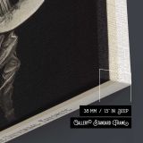 The Universal Favorite Crescent Moon Design canvas print, canvas edge detail