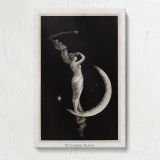 The Universal Favorite Crescent Moon Design canvas print, front view