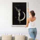 The Universal Favorite Crescent Moon Design canvas print, displayed on a wall