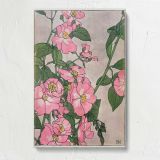 Prairie Rose Botanical Illustration canvas print, front view