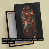 The Annunciation Arched Composition canvas print, front and back view