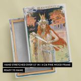 Brunnhild by Gaston Bussière canvas print, front and back view
