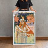 Brunnhild by Gaston Bussière canvas print, held for scale