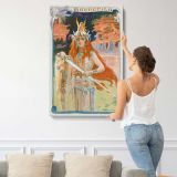 Brunnhild by Gaston Bussière canvas print, displayed on a wall