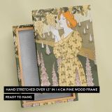 Cytises et Digitales Floral Woman canvas print, front and back view