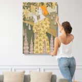 Cytises et Digitales Floral Woman canvas print, displayed on a wall
