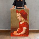 Fillette a l'Orange by Louise Breslau canvas print, held for scale