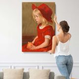 Fillette a l'Orange by Louise Breslau canvas print, displayed on a wall