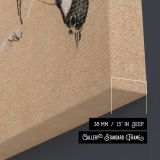 Finches Bird Study canvas print, canvas edge detail